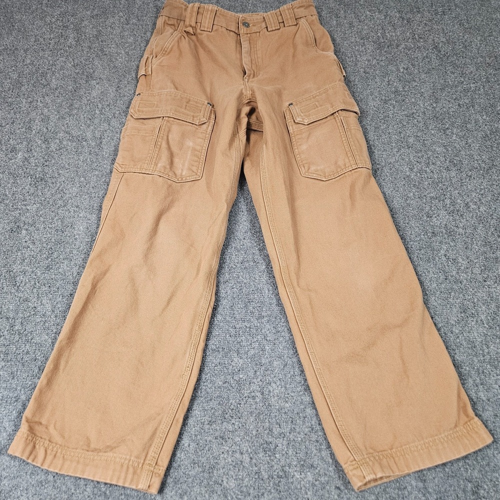 Duluth Trading Cargo Pants Size 30x32 Tan Relaxed Fit Workwear Utility Carpenter